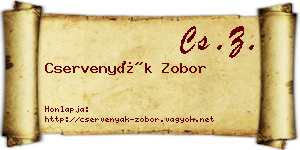 Cservenyák Zobor névjegykártya